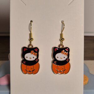 Sanrio Hello Kitty Cute Earrings Halloween Kawaii Accessories New